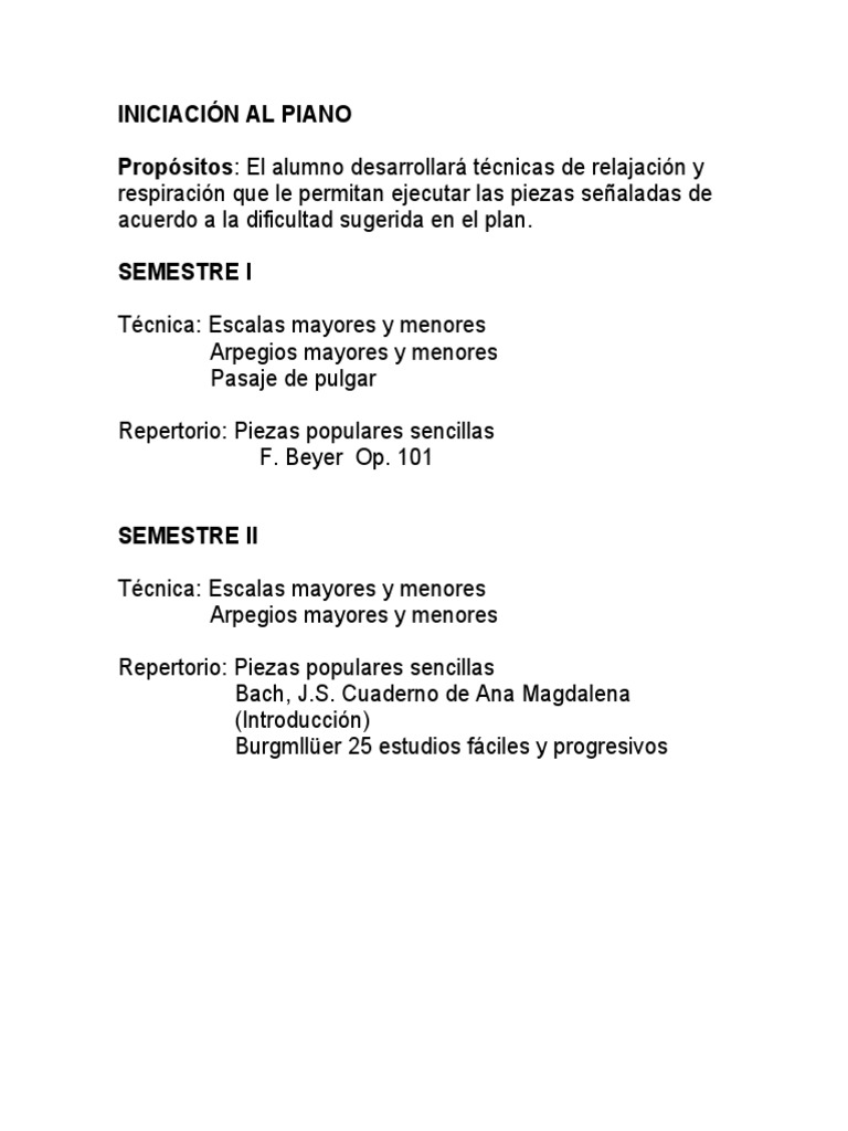 Iniciación Al Piano | PDF | Sonata | Piano