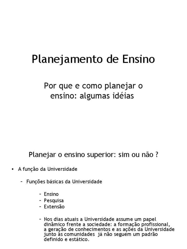 Planejamento de Ensino | PDF | Pedagogia | Aprendizado