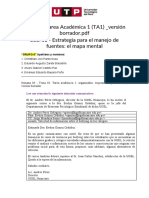 S03. s2 - Tarea Académica 1 (TA1) - Versión Borrador - PDF S03. s1 - Estrategia para El Manejo de Fuentes: El Mapa Mental