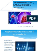 Sistema Cardiorespiratorio, Muscular, Sanguineo Y Nervioso: Lic. T.M. Janneth Bautista M
