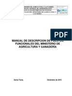 Manual de Descripcion de Puestos Funcionales Del Ministerio de Agricultura Y Ganadería