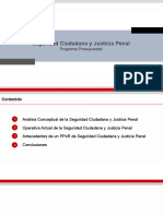 Seguridad Ciudadana y Justicia Penal: Programa Presupuestal