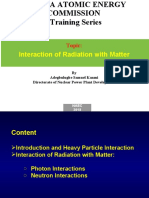 Interaction of Radiation With Matter: Topic