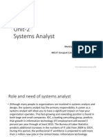 Role of Systems Analyst