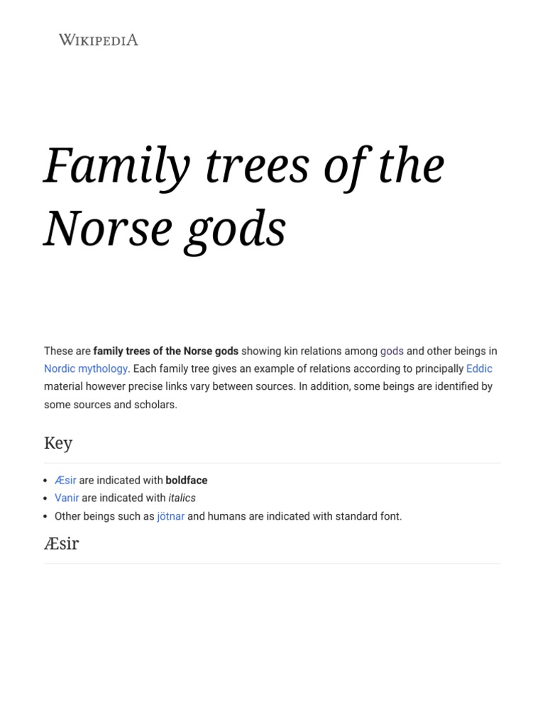 Norse gods family trees pdf norse mythology sir