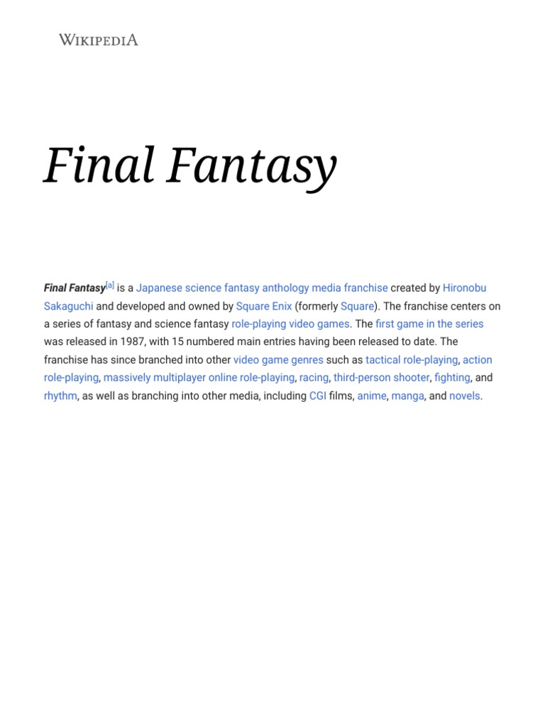 Final Fantasy VIII - Wikipedia