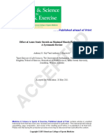 Accepted: Effect of Acute Static Stretch On Maximal Muscle Performance: A Systematic Review