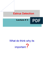 Estrus Detection: Lecture # 3