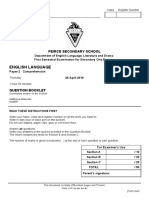 PSS 2016 SA1 EL 1E P2 Comprehension QuestionBooklet