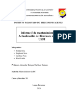 Informe 5 de Mantenimiento de PC Actualización Del Firmware Del BIOS o Uefi