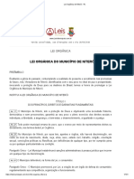 Lei Orgânica Do Município de Niterói/Rj