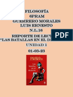 Reporte de Lectura - Las Batallas en El Desierto - Guerrero Morales Luis Ernesto - 6PRAM