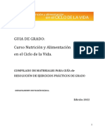 Guia de Grado: Curso Nutrición y Alimentación en El Ciclo de La Vida