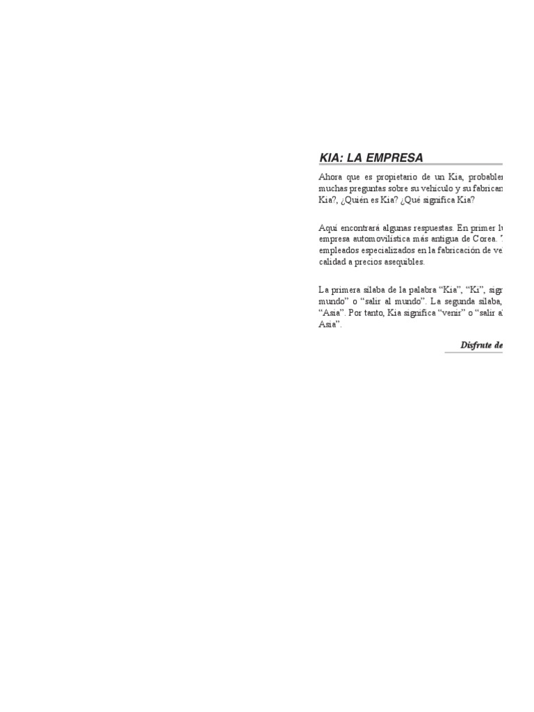 Manual de Instruções Kia Picanto (2005) (281 Páginas) PDF