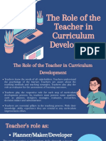 The Role of The Teacher in Curriculum Development Ab