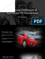 Mechanical Differences & Similarities of Automobiles: W Disciples