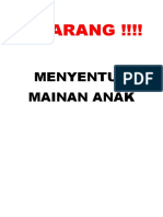 Dilarang !!!!: Menyentuh Mainan Anak