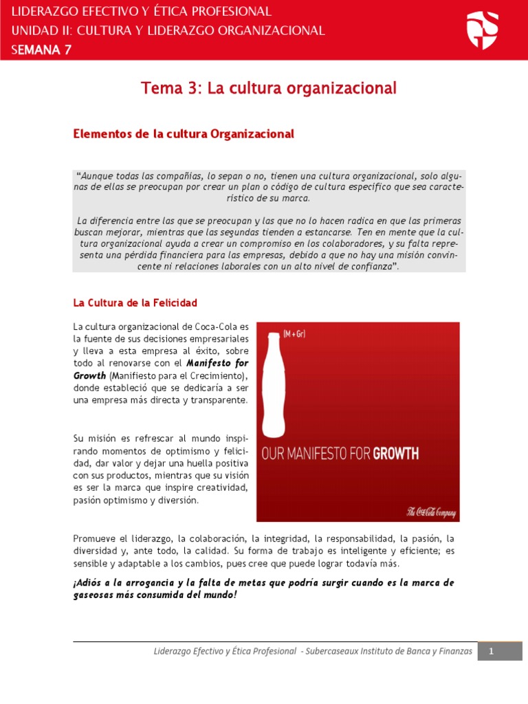 Cultura Organizacional y Liderazgo Efectivo | PDF | Liderazgo | Cultura ...