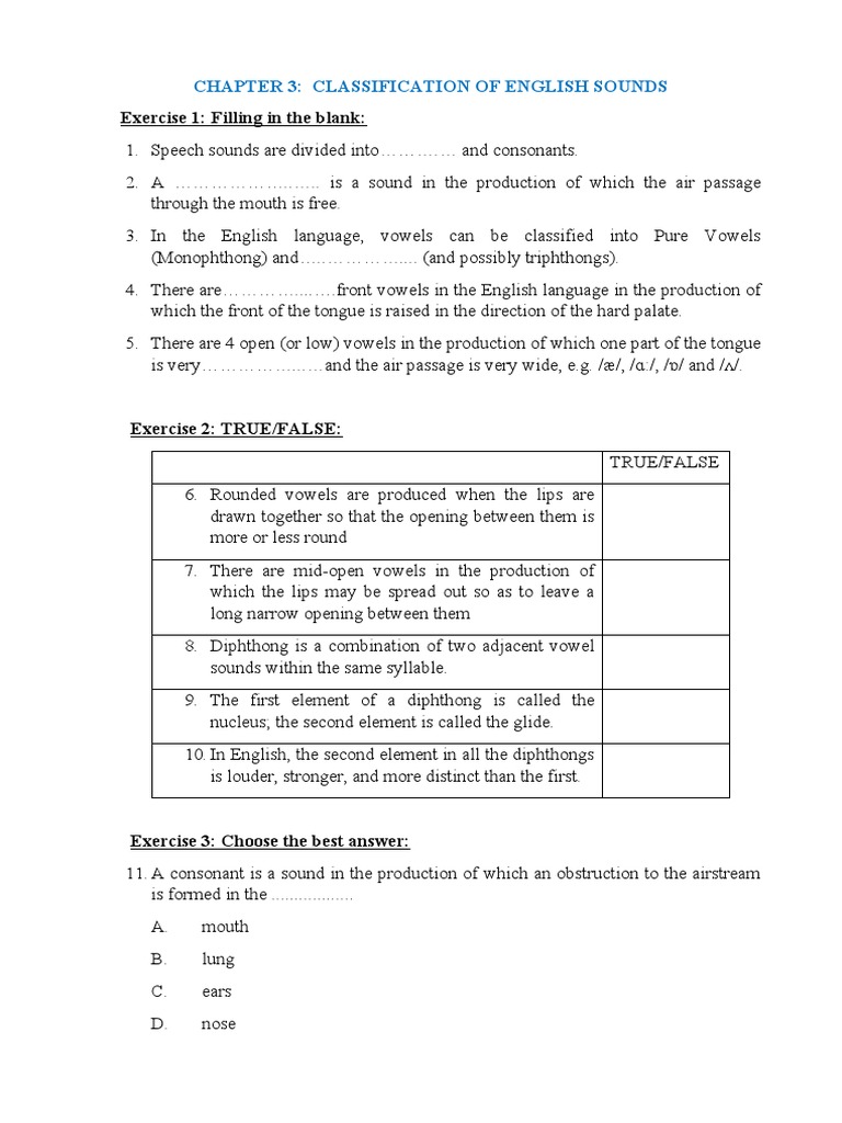English Phonetics Exercises | PDF | Vowel | Phonetics