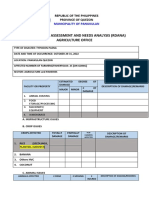 Rapid Damage Assessment and Needs Analysis (Rdana) Agriculture Office