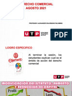 Derecho Comercial AGOSTO 2021: Profesor: Alexander Solorzano Palomino