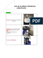 Síntesis en Masa de Un Polímero Obtenido Por Polimerización: Resultados