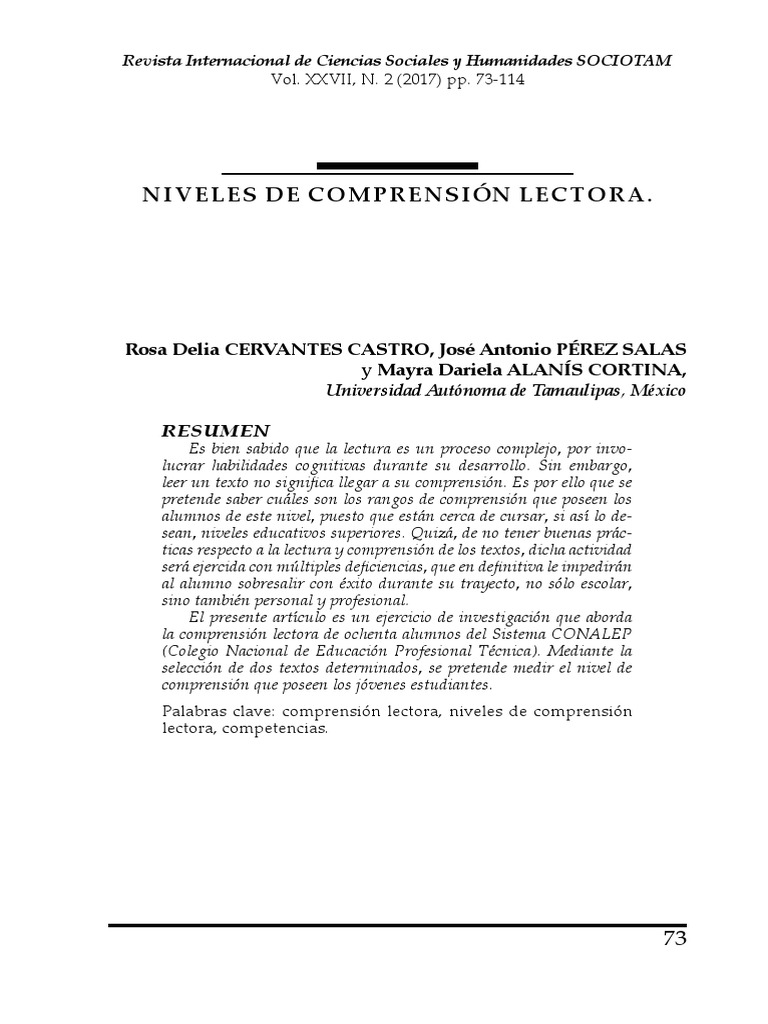 Niveles de Texto | Descargar gratis PDF | Comprensión lectora | Inferencia