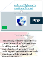 2003post Graduate Diploma in International Market