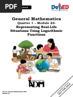 General Mathematics: Representing Real-Life Situations Using Logarithmic Functions