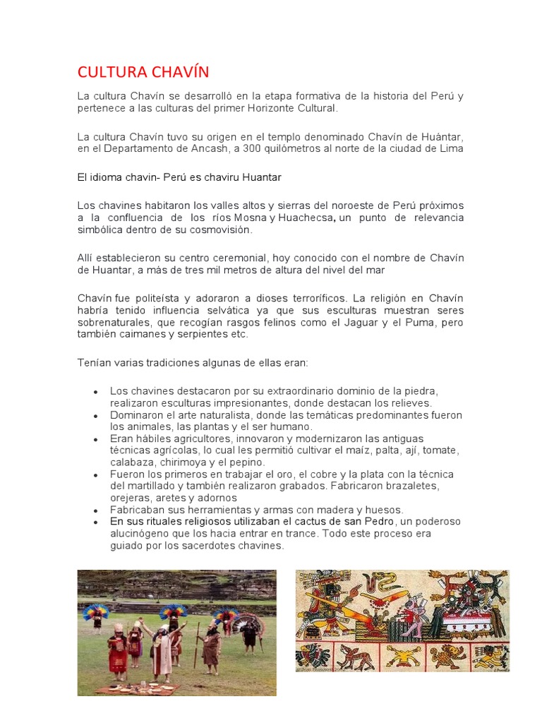 Resumen de la Cultura Chavín | PDF