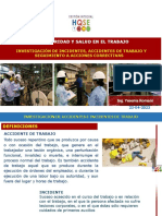 Seguridad Y Salud en El Trabajo: Investigación de Incidentes, Accidentes de Trabajo Y Seguimiento A Acciones Correctivas