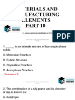 Part 10 - Materials and Manufacturing Elements