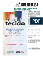 Diário Oficial: Prefeitura Abre Inscrições para Workshop de Pintura