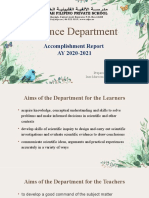 Best Practices-Science-Depatment-Report2020