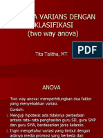 AN Alisa Varians Dengan 2 Klasifikasi (Two Way Anova)