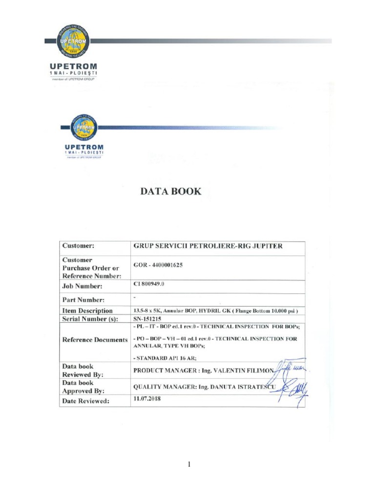 Hydril Annular BOP Repair Manual | PDF