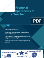 Professional Competencies of A Teacher: Click To Edit Master Title Style