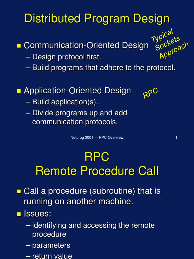 Distributed Program Design | PDF | Port (Computer Networking) | Subroutine