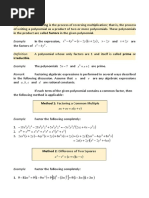 5 Factors and Factoring