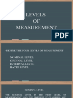 Levels of Measurement