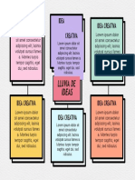 Mapa Conceptual Lluvia de Ideas Doodle Creativo Multicolor Pastel 