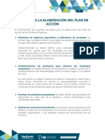 Plan de Acción: Guía de  para Definir Objetivos, Indicadores y Productos