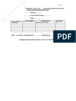 Analytical Instruments (PVT) Ltd. Doc No: AI/AS/FM/4-A: Spare Parts Requisition Form