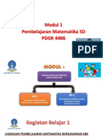 Modul 1 Pembelajaran Matematika SD PDGK 4406