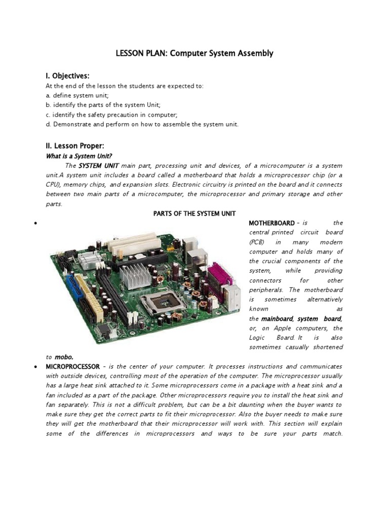 CSS Lesson Plan | PDF | Random Access Memory | Microprocessor