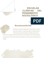 ESCUELAS CLÁSICASDEL PENSAMIENTO SOCIOLÓGICO, Miercoles 28 de Sep. 2022