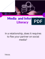 Media and Information: Literacy