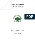 Proposal Pengajuan Ruangan Limbah B3: Rsu Dokter Maulana TAHUN 2022