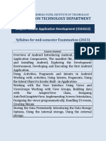 Information Technology Department: Subject: Mobile Application Development (3161612)