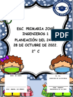 Esc. Primaria José Ingenieros 1 Planeación Del 24 Al 28 de Octubre de 2022. 2° C